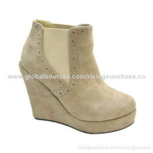 Women's Dress Ankle Boots, Velvet Upper, Lace-up Design, OEM Orders Welcomed